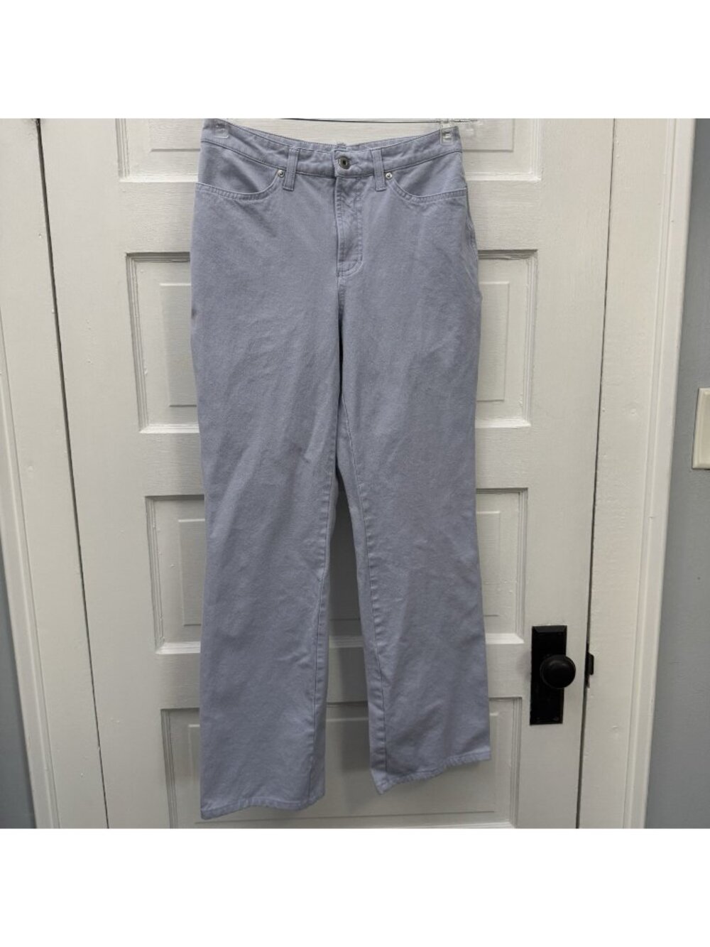 Cambio Jade Jeans Women 8 Light Blue Cotton Stretch Straight Leg Made in Poland